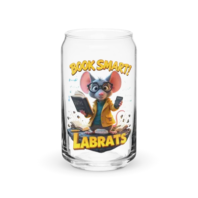 Nibbles Mcsqueak Book Smart 16oz Can Glass