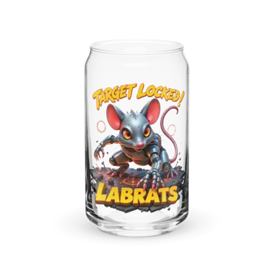 Mechamouser 9000 Target Locked 16oz Can Glass