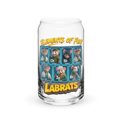 Elements Of Fun 16oz Can Glass