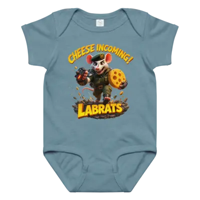 Major Chomps Cheese Incoming Baby Grow