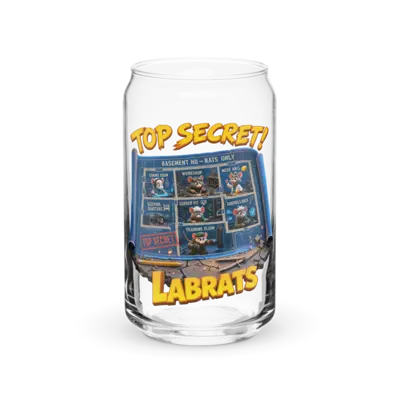 Top Secret 16oz Can Glass